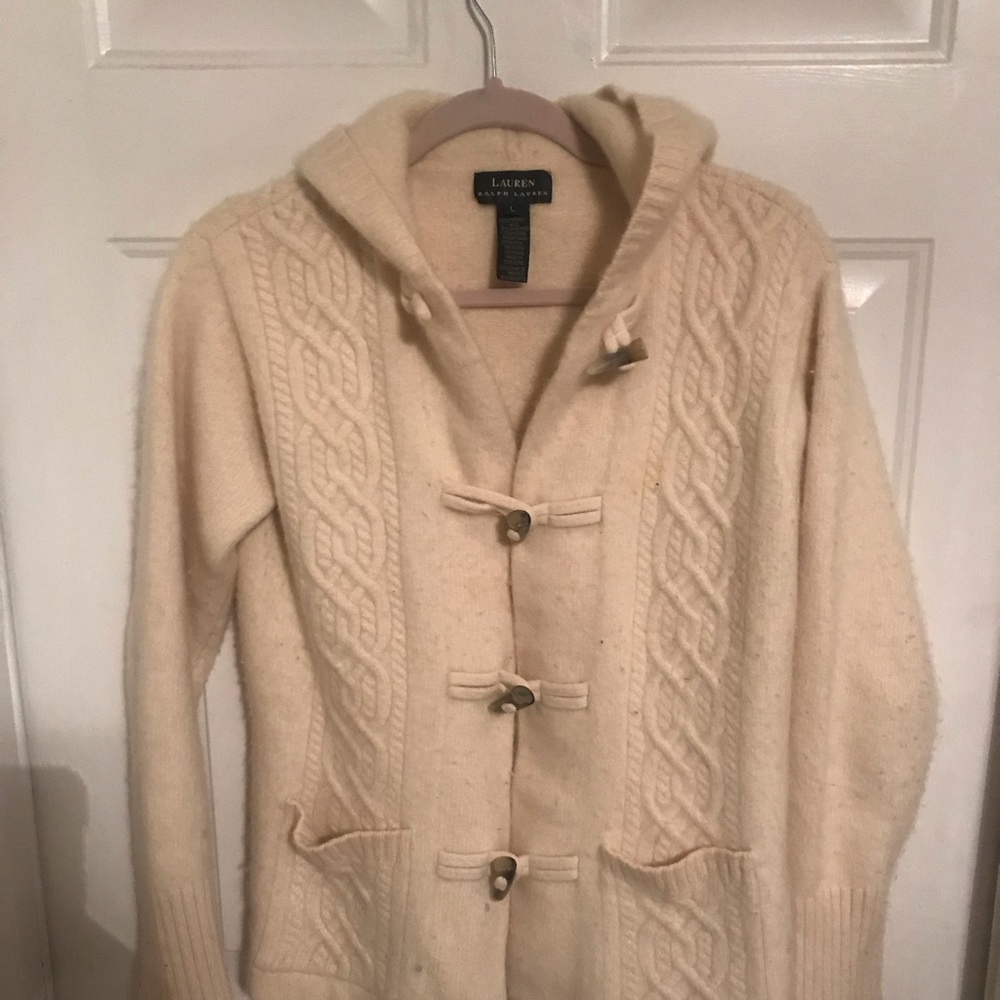 Ralph Lauren Hooded cashmere Sweater size Large